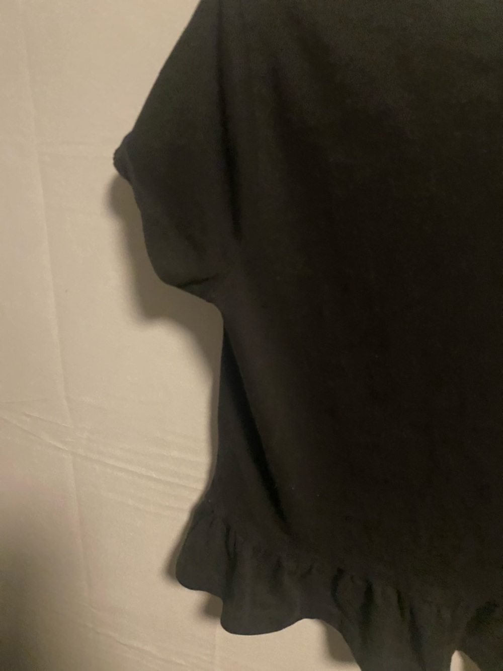 J. Crew Black Short-Sleeve Ruffle-Hem Tee - Picture 8 of 9